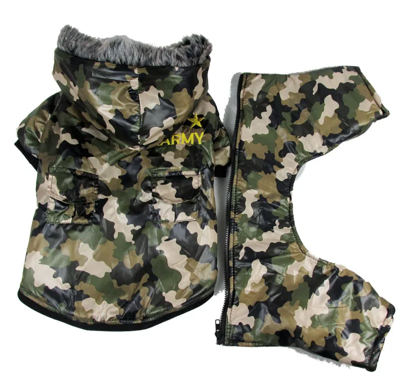 

Camouflage Detachable Style Pet Dogs Four Legs Windbreaker Coat Small Puppy Dogs Clothes New Clothing For Dog