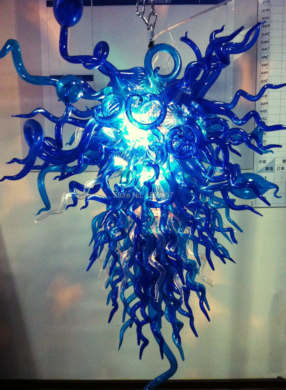 Compare S On N Glass Goods Ping Low Free Shipping Good Light Home Decor Chihuly Style Chandeliers In Blue China