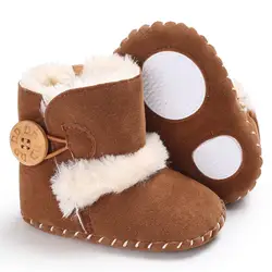 Лидер продаж детская обувь первые ходоки Симпатичные для маленьких мальчиков и девочек мягкая подошва зимние ботинки мягкие детские