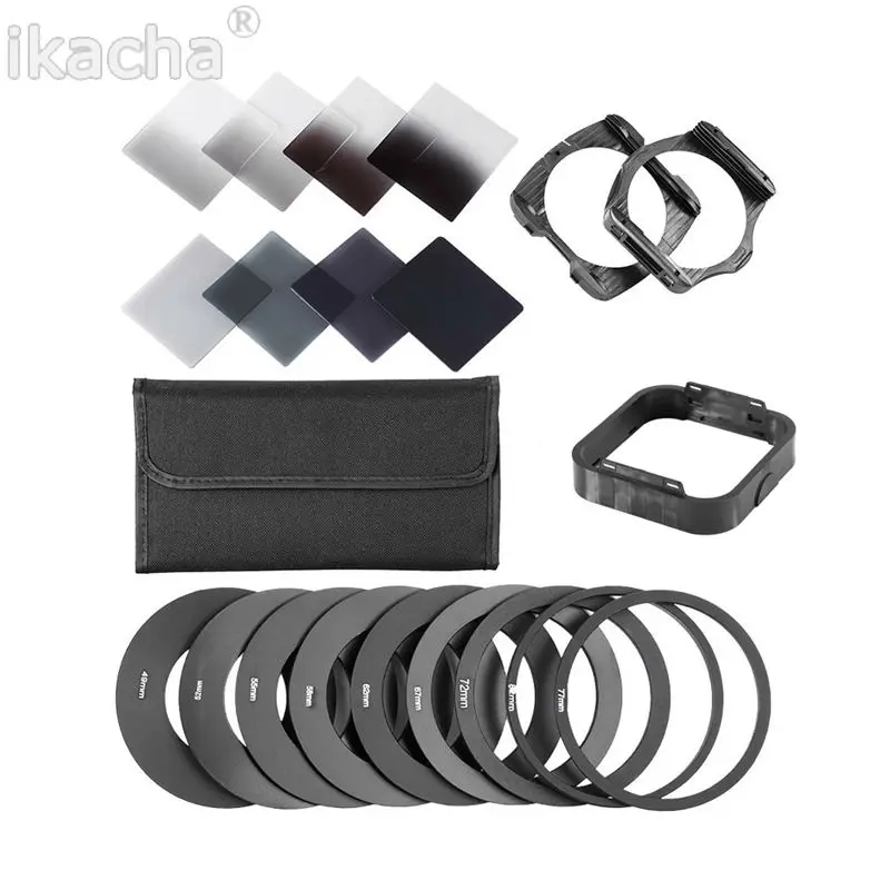 20 in1 Universal Neutral Density Square ND Filter Kit Adapter Ring Holder for Cokin P Set