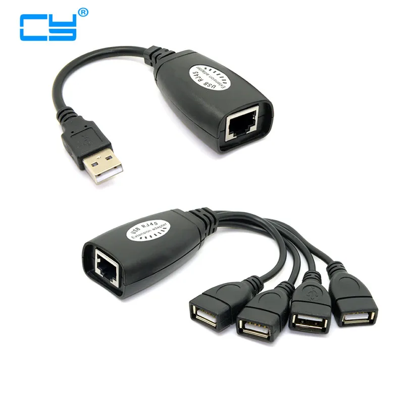 USB Keyboard Mouse Over RJ45 CAT5E CAT6 Extension Cable Extender 4