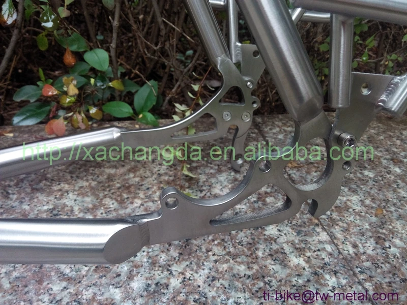 Perfect Titanium Couple Bike frame Mountain with front & back rack Custom Bike frame with brushed XACD titanium MTB bike Coupler frame 5