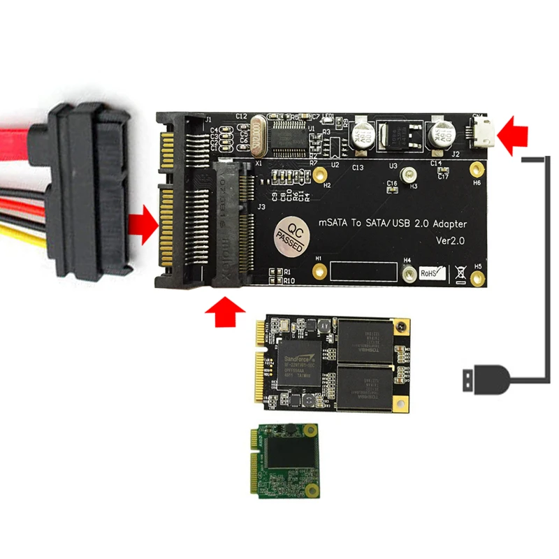 H1111Z внешний Msata добавить на карту/карты HDD адаптер для sata жесткий диск кардридер sata контроллер USB sata адаптер карты новейшие