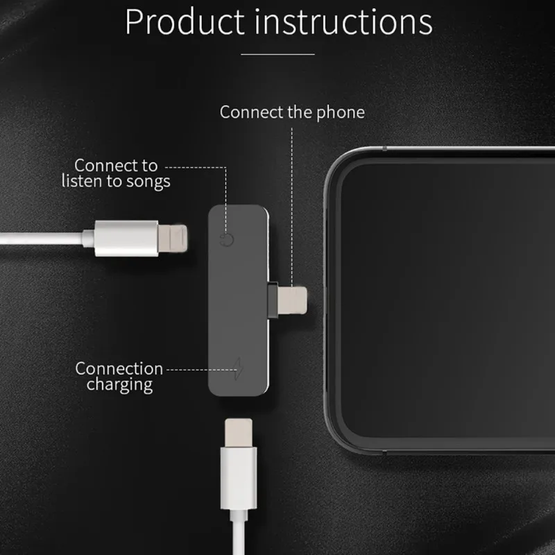 Phone Charging Adapter 2 in 1 Headphone Adapter for iPhone 7 /8 /X /XS /XR plus Audio Charging Cable Splitter Cables HOT Phone Charging Adapter 2 in 1 Headphone Adapter for iPhone 7 /8 /X /XS /XR plus Audio Charging Cable Splitter Cables HOT