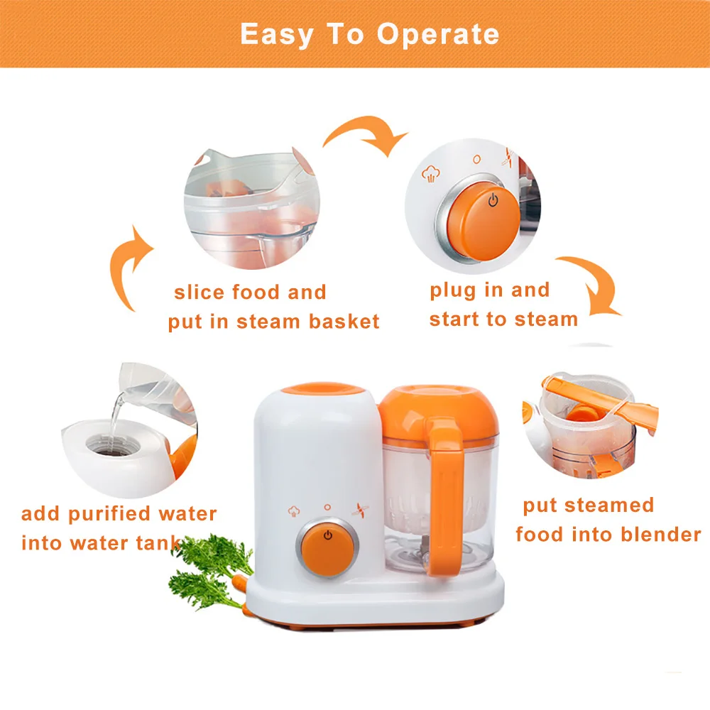 Baby Food Maker 4 in 1 Steam Cooker Blender Processor Baby Feeding Maker Organic Food Best for Toddlers and Infants  (4)