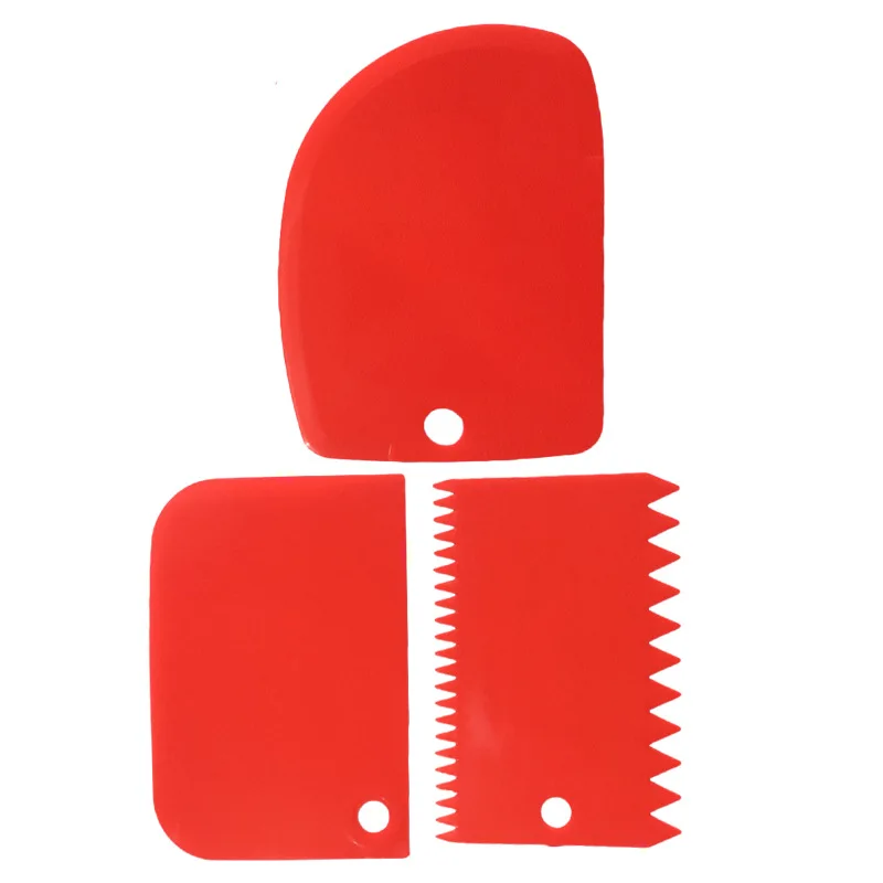 3PCS/Set High Quality Colorful Multifunctional Irregular Teeth Edge DIY Cream Scraper Set Cake Mold Kitchen Tools - Image 6