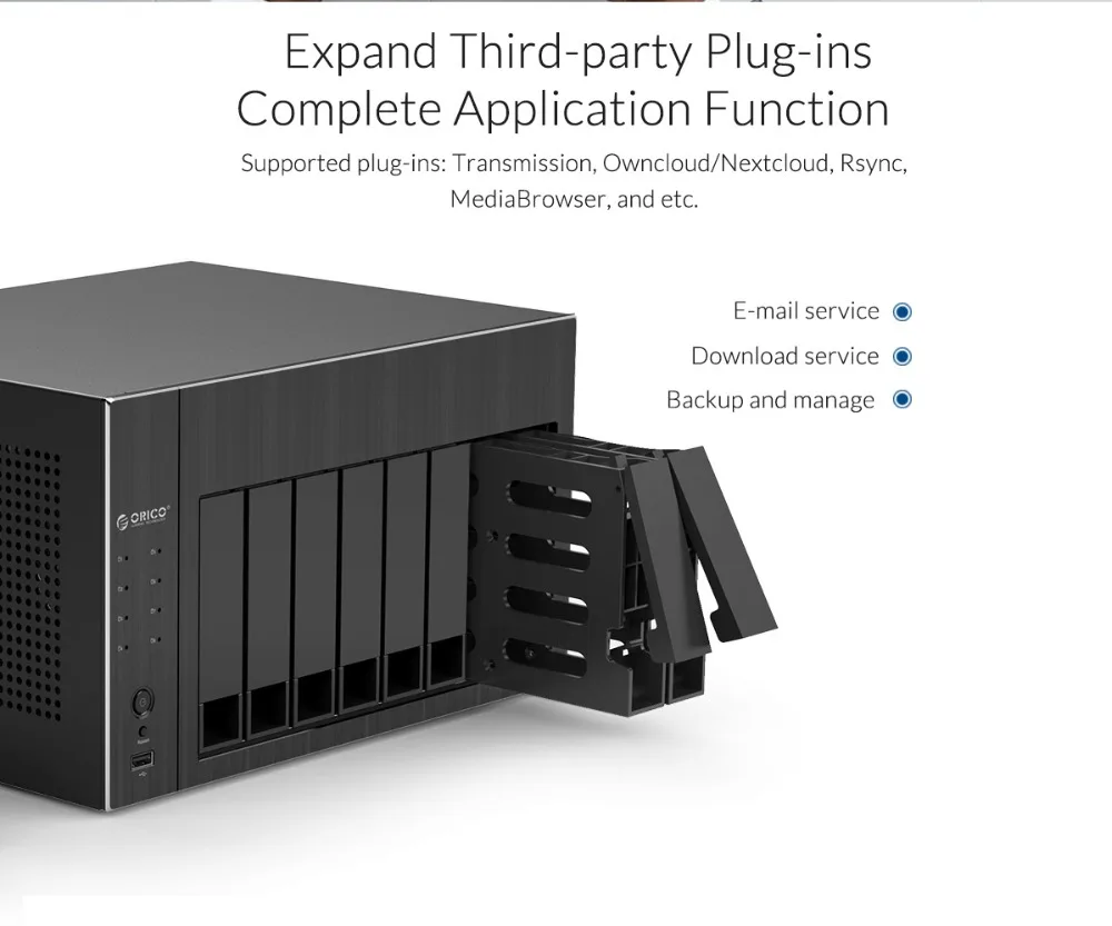 ORICO HDD чехол 2,5 3,5 ''NAS 4-Bay, устройство для хранение жестких дисков с RAID Gen7 SATA USB 3,0 HDMI RJ45 аудио USB2.0 SSD чехол 48 ТБ