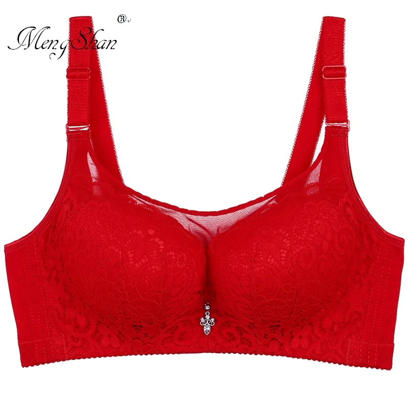 underwear women New Large Bra Sexy lace breast wipe Adjustable folding underwear big size bra big size bra plus size bra 120E