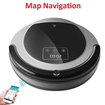 

Smartphone Wifi App Robot Vacuum Cleaner B6009,Map Navigation,Smart Memory,Suction 3000pa,Dual UV Lamp,Wet Dry Mop, aspirador