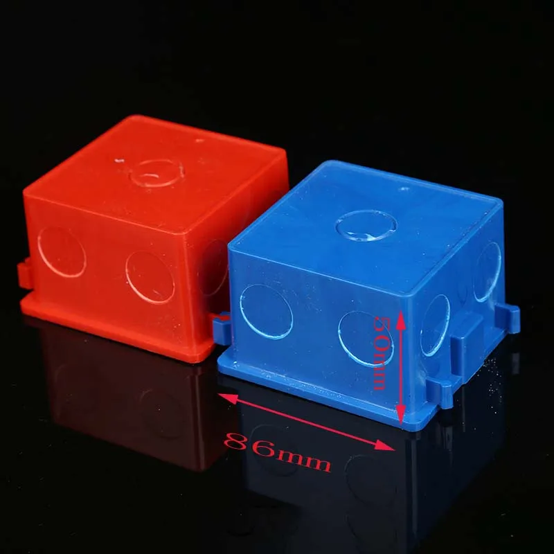 

10pcs PVC Fire-retardant Junction Wall Mounting Box Color Multi-fight Indoor Wall Power Box Switch Boxes