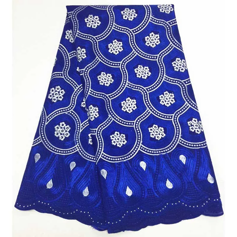 

Promotion Swiss voile lace in switzerland 2017 Nigerian Dry Cotton Fabric Embroidered and Stones African Dry lace fabric Blue