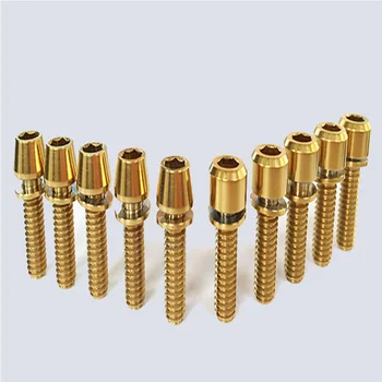 

4pcs M6x16/18/20 Titanium Ti Bolt Allen Head Screw With Washer Titanium Bike Bolts For Mountain Bike Disc Brake Fix Crank Lock