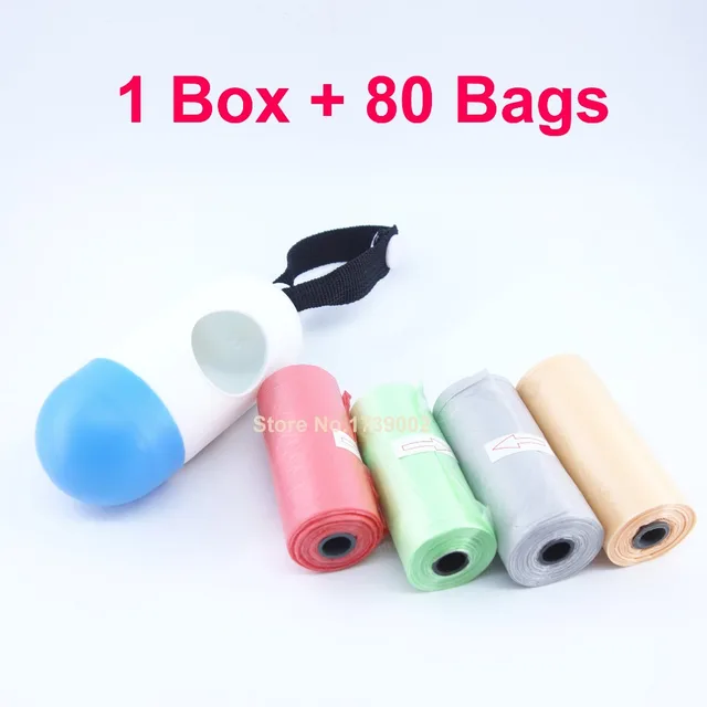 Portable Plastic Dispenser Box With 80pcs Disposable Diaper Bag Portable Plastic Dispenser Box With 80pcs Disposable Diaper Bag Refill Bags For Baby Can Hang On