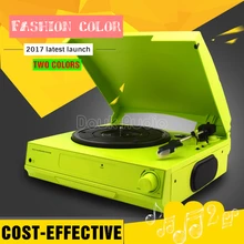 Music Hall Colorful 3-Speed Home Turntables Modern LP Vinyl Recorder Phono Player Built-in Stereo Speakers Headphone/Line Out