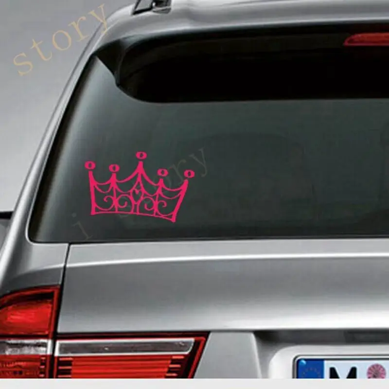 

Princess Crown car stickers , Vinyl queen car decals for girl , Princess accessories free shipping s2089