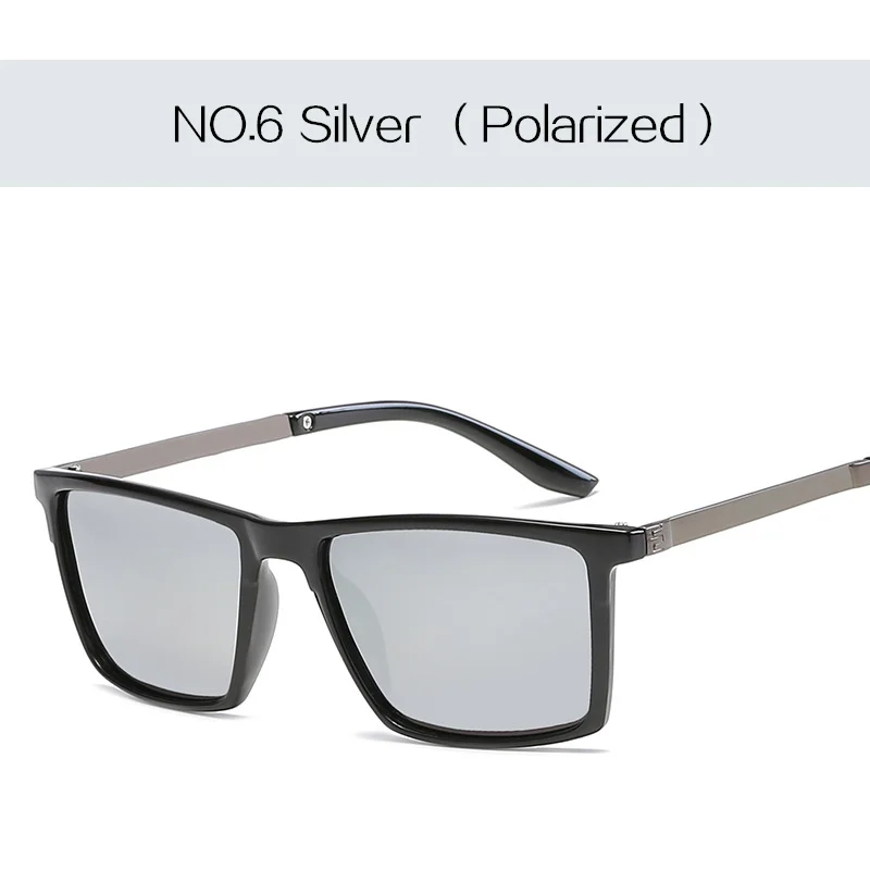 Мужские поляризованные солнцезащитные очки Imwrite, винтажные брендовые солнцезащитные очки для вождения, солнцезащитные очки для мужчин, защитные очки для водителя - Цвет линз: NO 6