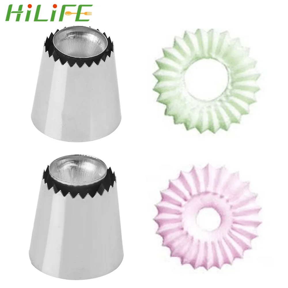 

HILIFE Bakeware Stainless Steel Piping Nozzles Gadgets Pastry Nozzles Kitchen Tools Cooking Tools Ring Cookies Mold