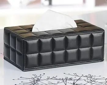 

25.5*13.5*9.5CM PU Leather Tissue Box Coffee Table Napkin Box Living Room Tissue Case