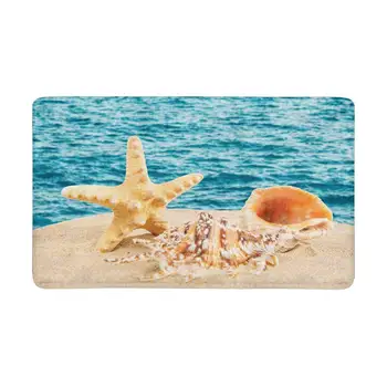 

Sandy Beach, Starfish on The Beach Summer Time Front Door Mat Welcome Doormat Home, Indoor, Entrance, Kitchen, Patio