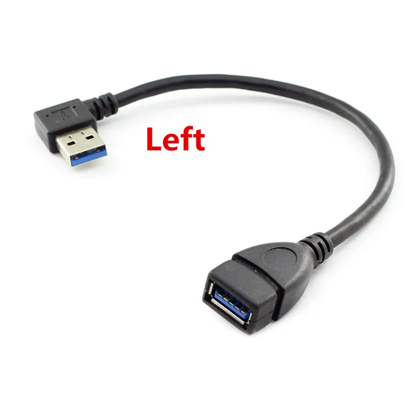 UP Down left Right angled 90 Degree USB Male to Female Extension Cable USB  macho hembra Type A M/F Adaptor Cord short 10cm 20cm