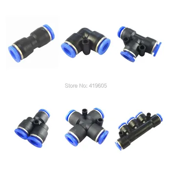 

1 Piece Pneumatic fittings quick push in connector Air fittings for 4mm 6mm 8mm 10mm 12mm tube hose Straight Fittings