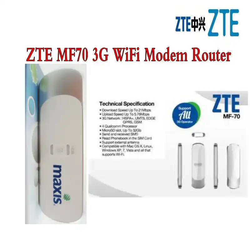 Unlocked Zte Mf70 Telstra 21 6m Hspa 3g Wcdma Gsm Usb Wireless