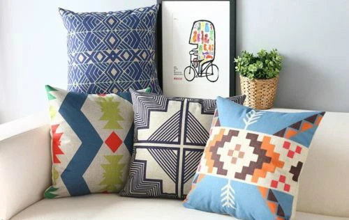 Aztec Geometric Cushion Cover Anese An Style Linen Throw Aztec Geometric Cushion Cover Anese An Style Linen Throw Pillow Case Modern Decorative Cushions Cases Home Sofa Decor 18 In From