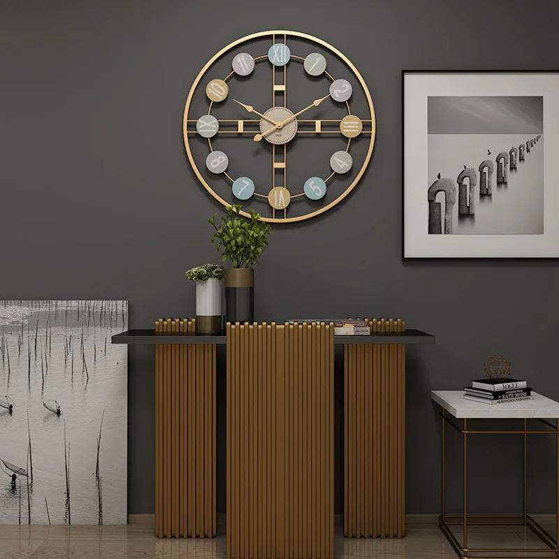 Новые 3D Подвесные часы 50 см Европейский Американский модный стиль железные бесшумные настенные часы абсолютно бесшумный Декор для спальни для домашнего декора