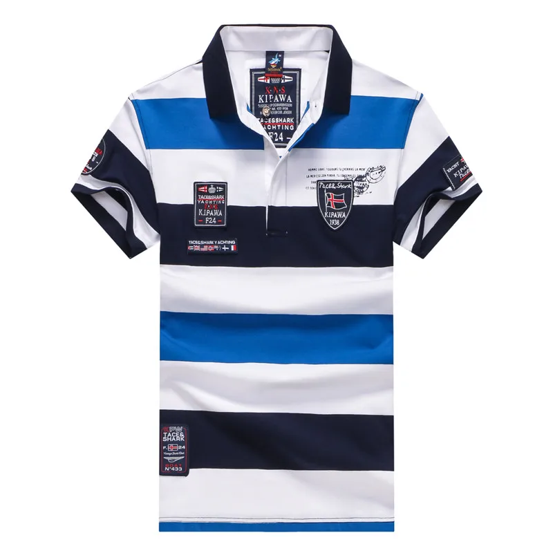 

Tace Shark Brand Polo Shirt Men Cotton Embroidered Slim Fit camisa polo Fashion England Style Yacht shirt Summer Mens polo shirt