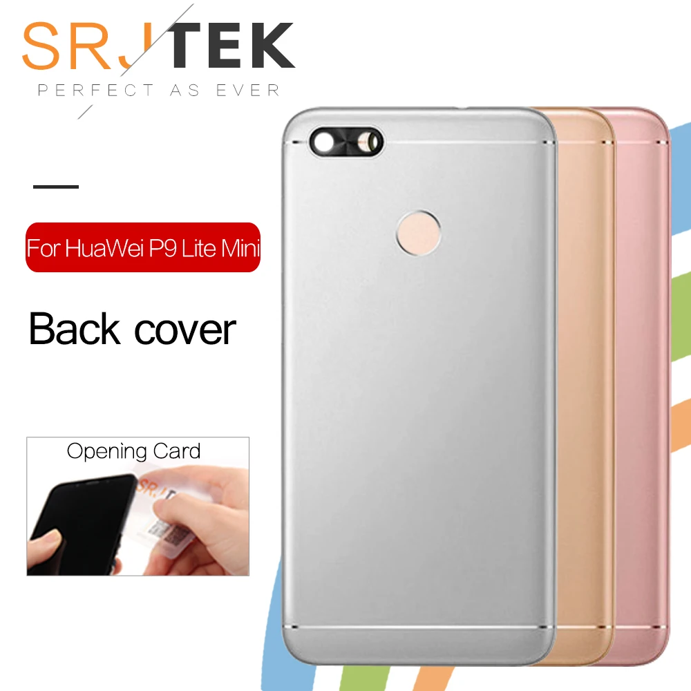

SRJTEK Rear Back Battery Cover Housing With Power Volume Button for Huawei Y6 Pro 2017 For Huawei P9 lite mini