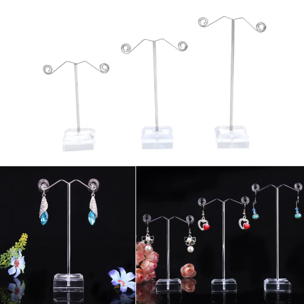 New Acrylic Metal Tree Earring Necklace Jewelry Display Stand Rack Holder E&F 