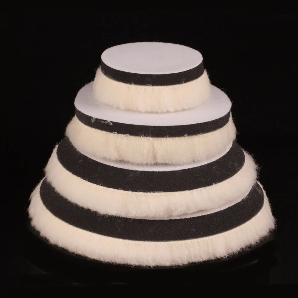 

SPTA 3" 4" 5" 6" Lambs Woolen Polishing Pad For Car Polisher Detail Mirror Finish Polish Dia. 50/80/100/125/150/180mm New