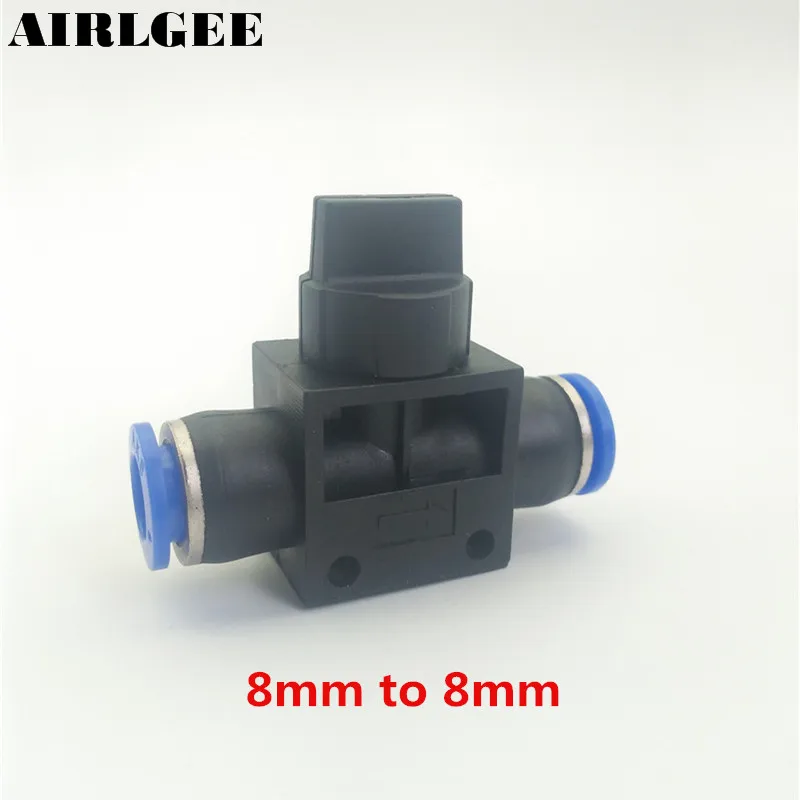 

Air Pneumatic Quick Fitting 8mm to 8mm Push In Speed Controller Valve Black Blue