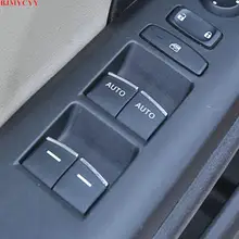 Para honda civic 10th 2016 2017 2018 7 pçs abs interior porta janela elevador botão interruptor de lantejoulas guarnição decorativa estilo do carro acessórios