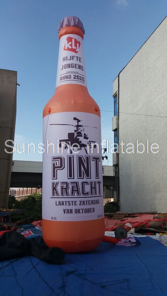 

Customized giant inflatable beer bottle inflatable wine bottle model replica with full digital printing for advertising