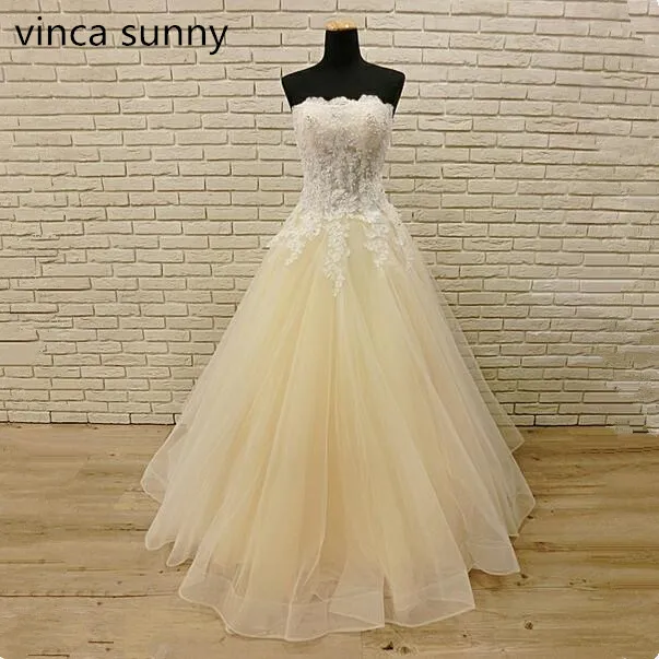 Ливан Свадебные платья 2019 с кружевными аппликациями бальное платье Тюль свадебное платье цвета шампанского свадебное платье