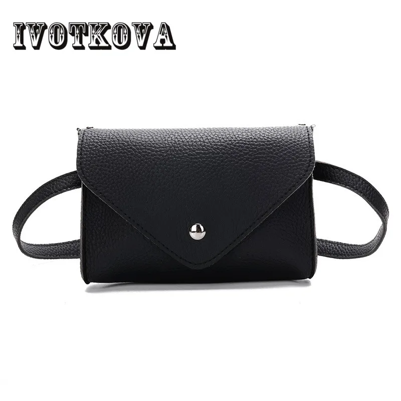 

IVOTKOVA Fashion Young Lady Waist Packs Pattern 2 Layer Women Belt Bags New Designer Pu Leather Phone Shouldder Bags Purse