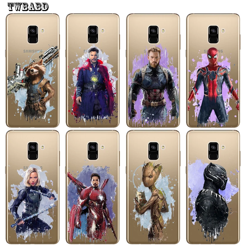 

Spiderman Iron Man Groot Case For Fundas Samsung S9 S8 Plus S8 S9 S6 S7 Edge A3 A5 A7 J3 J5 J7 2016 2017 shell for Samsung s9