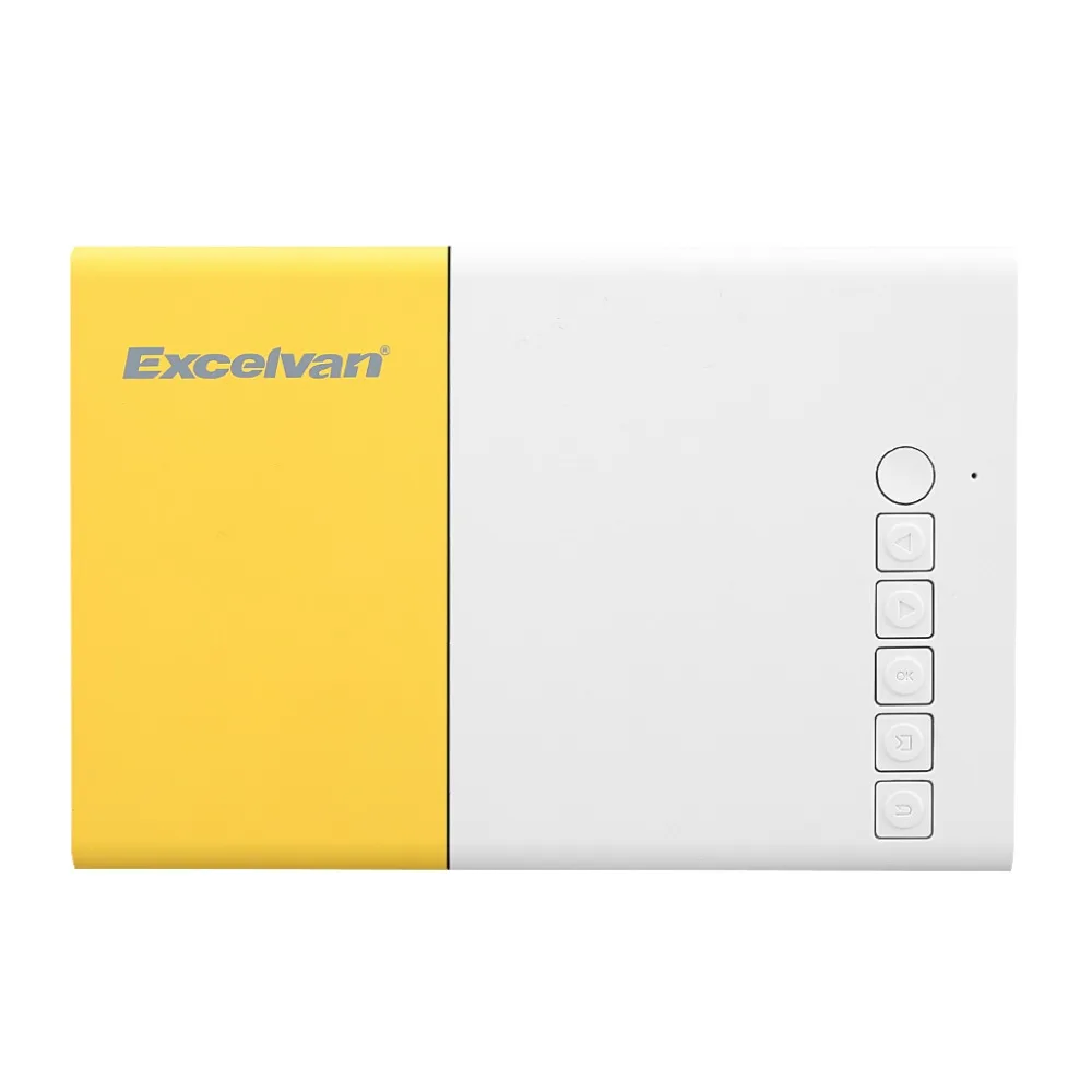 Excelvan YG300 البسيطة المحمولة LCD العارض 320x240 بكسل دعم 1080 P مع AV/USB/SD بطاقة /HDMI واجهة البناء في المتكلم
