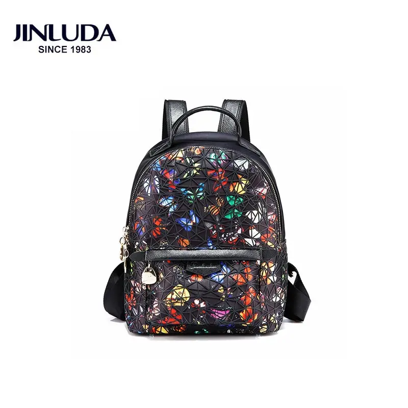 

JINLUDA Brands New Printing Butterfly Backpack Girl 2018 Prints Casual Fashion Campus Wind Oxford Cloth Backpack Bags For Women