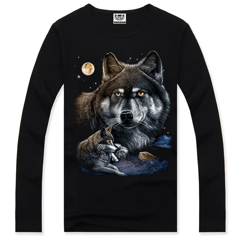 

New 2017 hot men spring 3D t shirt,street fashion casual o neck 3d t-shirts,thailand design 3d t shirt wolf Europe Size,S-XxXL