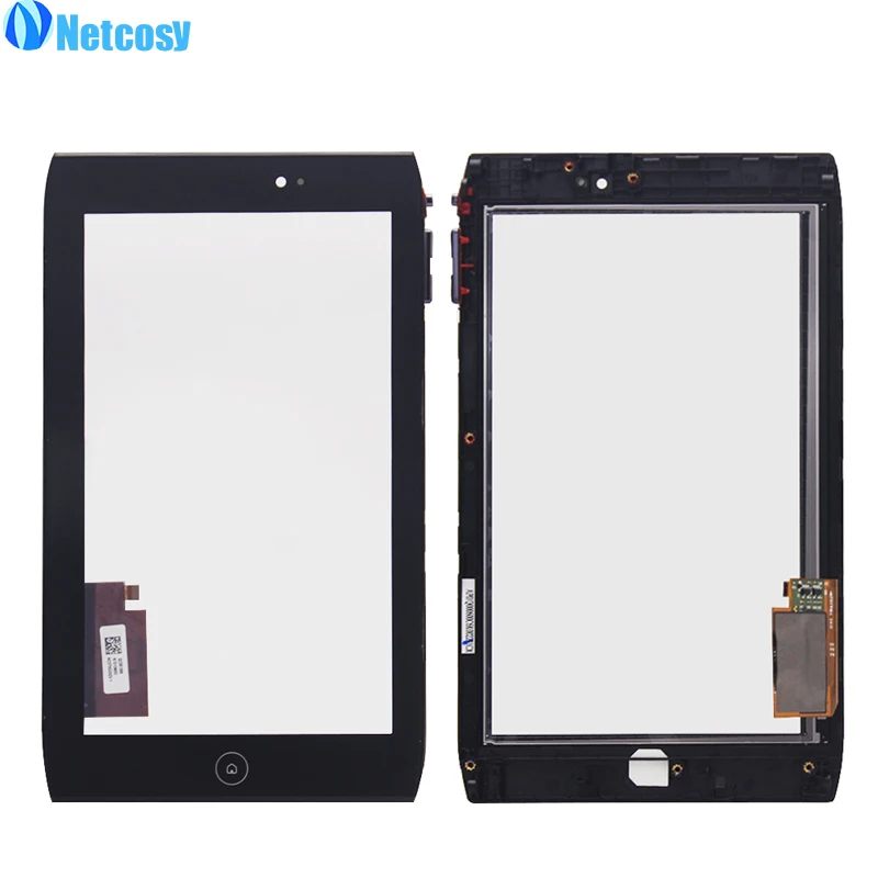Beste Netcosy Zwart Touchscreen Glas Digitizer Voor Acer Iconia Tab A100 A101 Touch Panel Met Frame onderdelen touchscreen