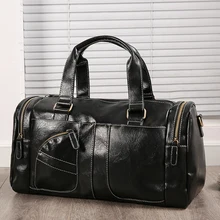 Новые повседневные кожаные дорожные сумки, роскошные мужские портативные сумки на плечо с большой вместительностью, мужские сумки в винтажном стиле для путешествий