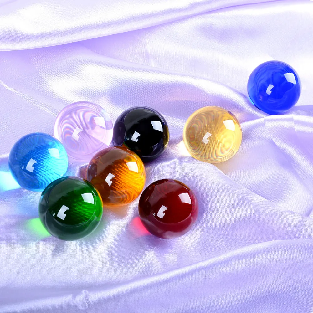 

40mm Photography Crystal Ball Ornament FengShui Globe Divination Quartz Glass Ball For Home Office Wedding Decor Sphere