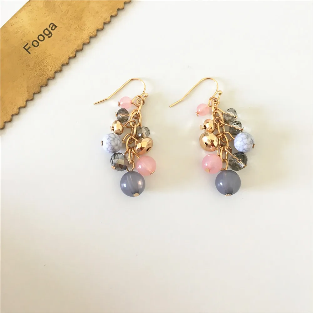 

BOHEMIA GOLD COLOR PLATING BALL DANGLE DROP EARRINGS FOR WOMEN