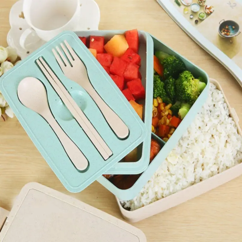 PFDIYF новая пшеничная соломенная коробка для обеда микроволновая посуда Bento
