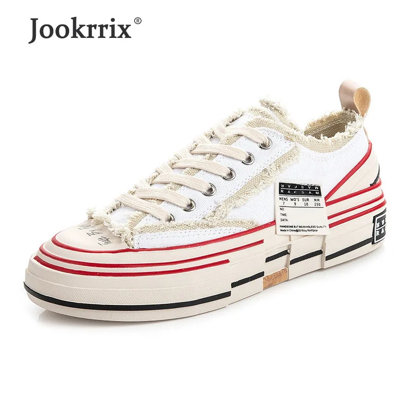 

Jookrrix Women Brand Canvas Casual Shoes Women White Fashion Comfortable Platform Sneakers for Lady 2019 Black
