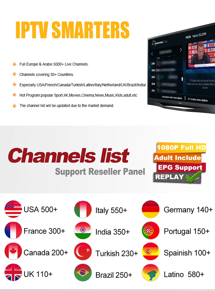 Великобритания IPTV M3U IP tv 7000+ Live КАНАЛЫ для m3u mag box smart tv Канада ip tv Бразилия ip tv M3U код спорт взрослых бесплатный тест