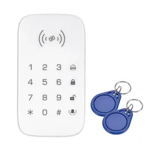 Беспроводная RFID сенсорная клавиатура для GSM Wifi домашняя сигнализация Система безопасности 433 МГц белая с беспроводной RFID клавиатурой
