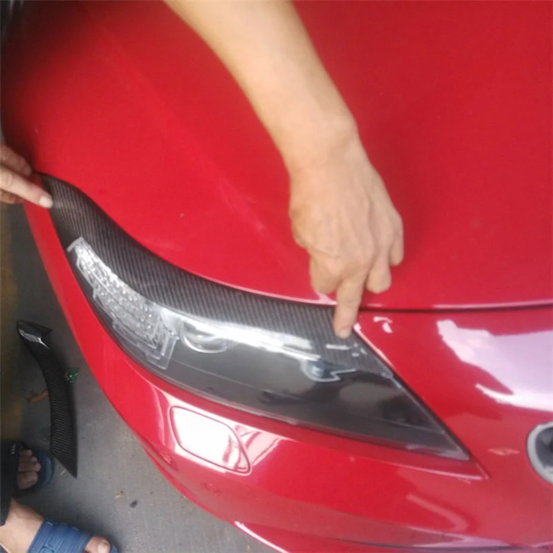 Углеродное волокно фары крышка брови век отделка наклейка для BMW Z4 E89 2009-2012